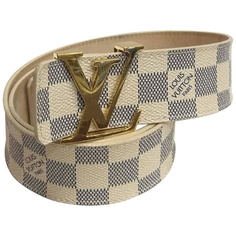 lv white damier belt|louis vuitton damier belt men.